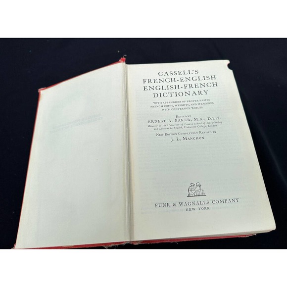VINTAGE 1951 CASSELL'S NEW FRENCH-ENGLISH ENGLISH-FRENCH Dictionary -BK21 - Picture 4 of 9